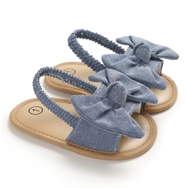 Sandalias con lazo para niñas 2020: zapatos de princesa con suela suave de verano