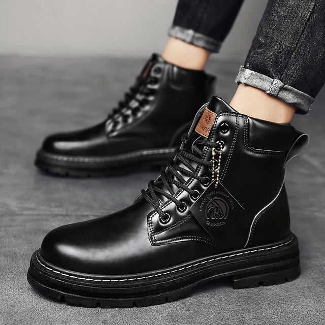 Botas de hombre CYYTL, zapatos de invierno de cuero