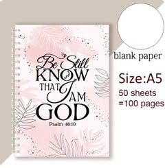 Be Still and Know That I Am God - Christian Spiral Notebook with Psalm 46:10 Quote