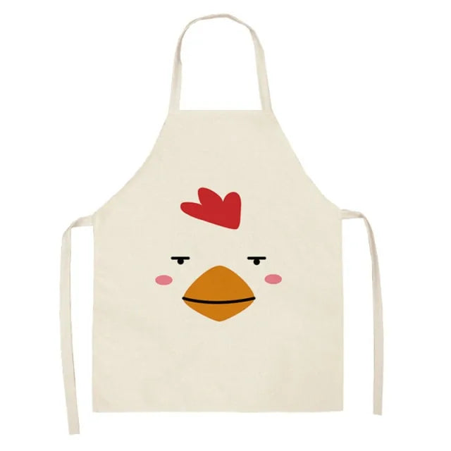 Delantal impermeable con estampado de animales de dibujos animados