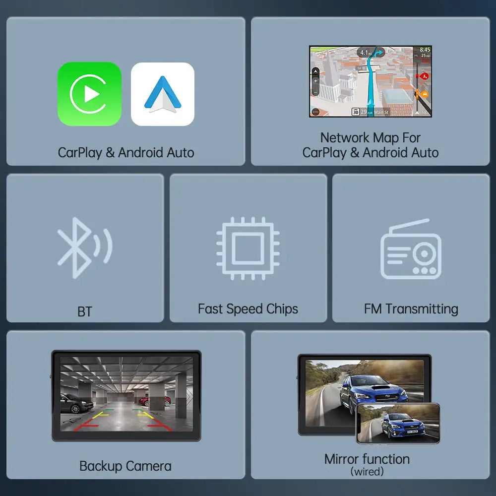 Reproductor multimedia para radio de coche con pantalla táctil