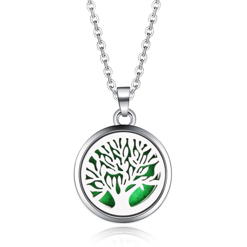 Collar con colgante de aromaterapia y difusor de aceites esenciales