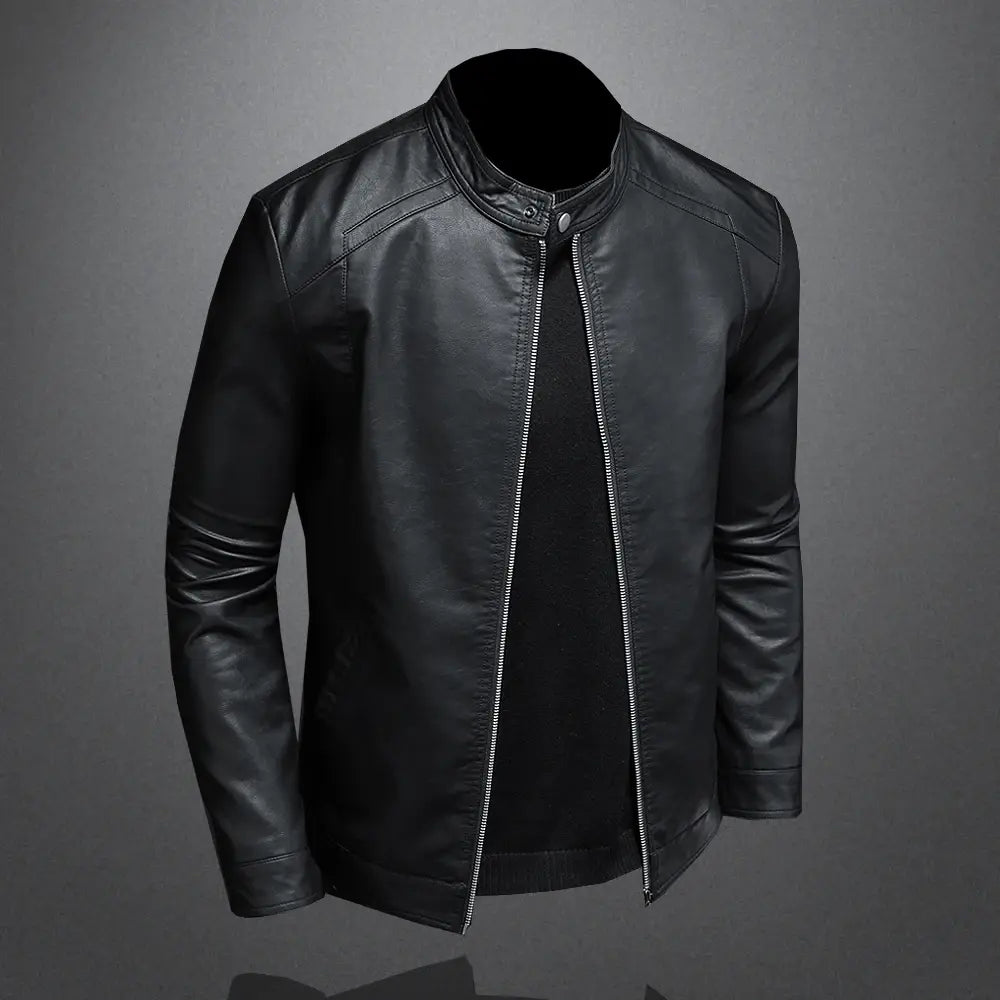 Chaqueta de cuero de otoño