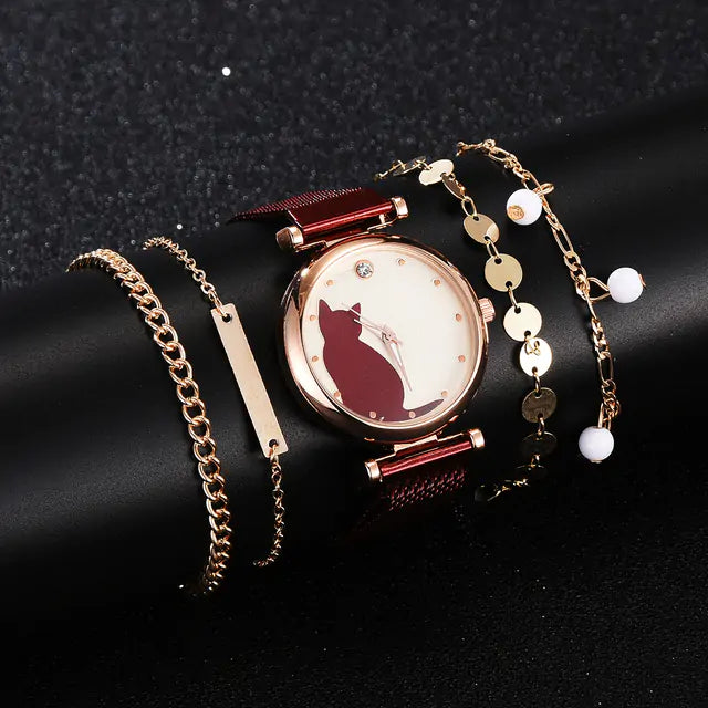 Conjunto de reloj de moda para mujer