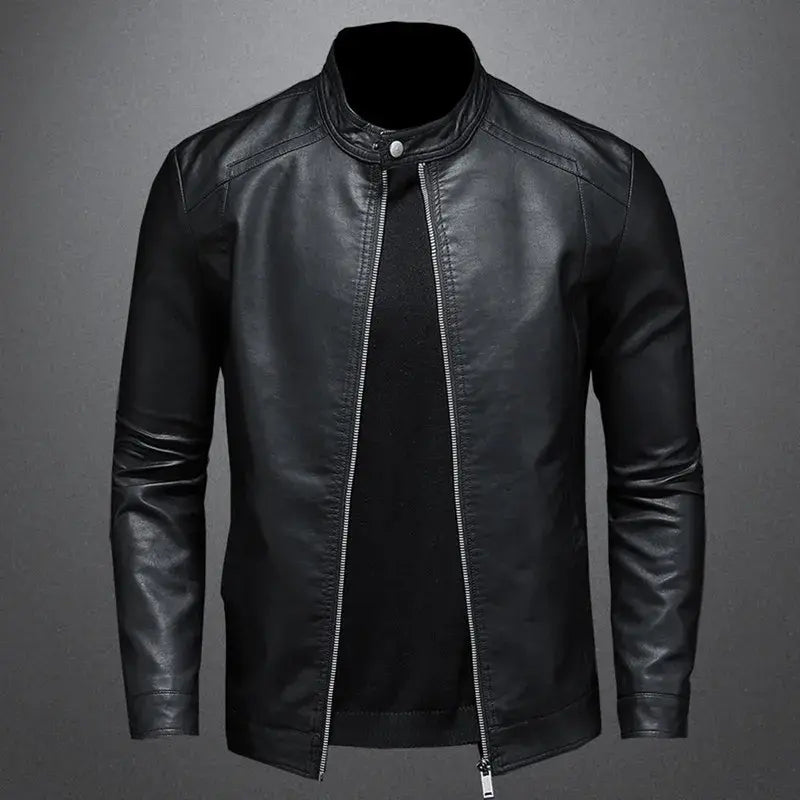 Chaqueta de cuero de otoño
