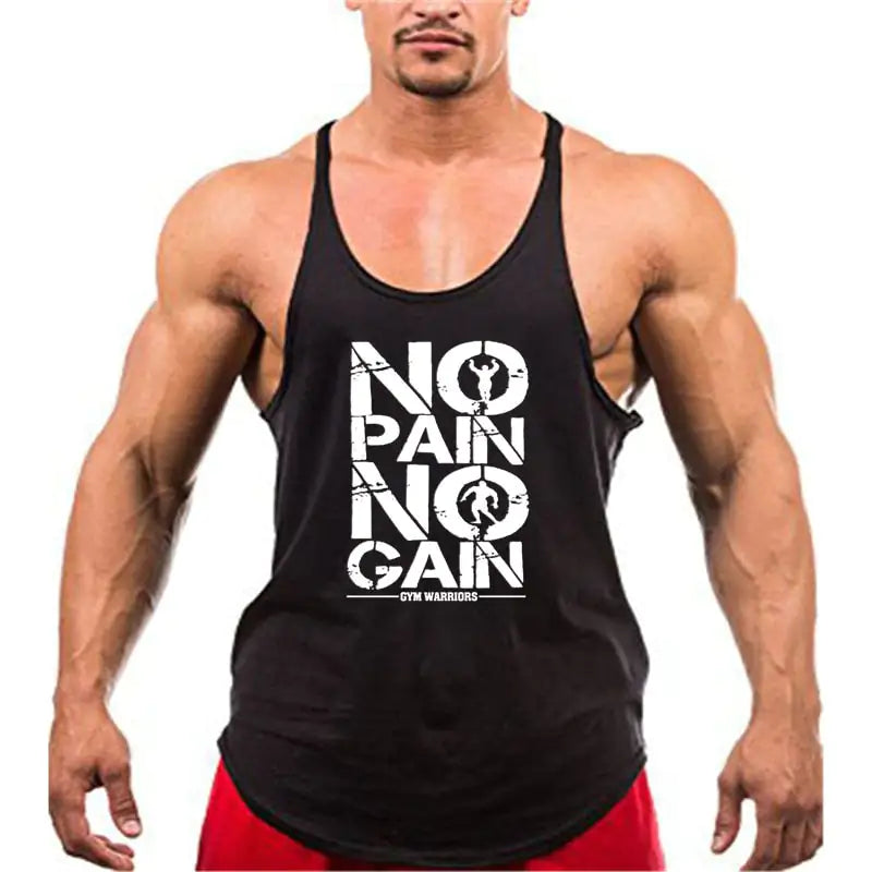 Camiseta sin mangas con tirantes para hombre, marca Gym, ropa de culturismo