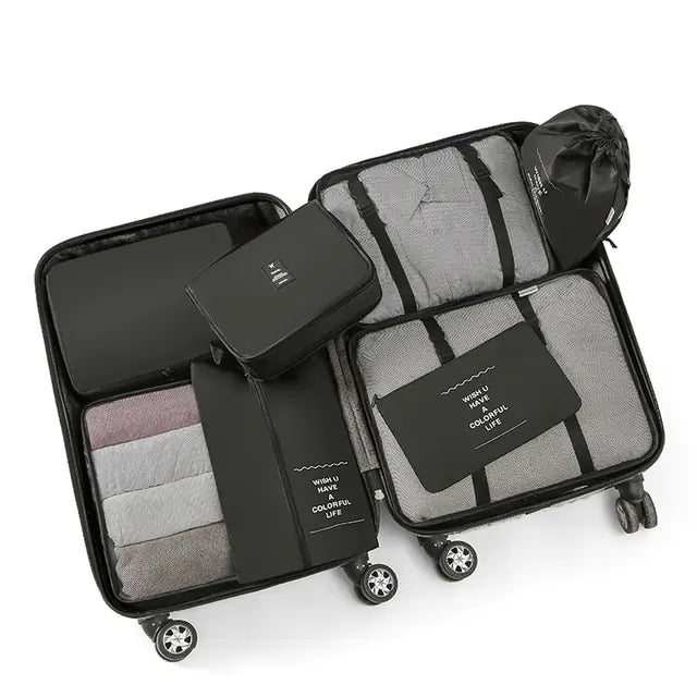 Organizador de viaje de gran capacidad, 8 piezas/juego