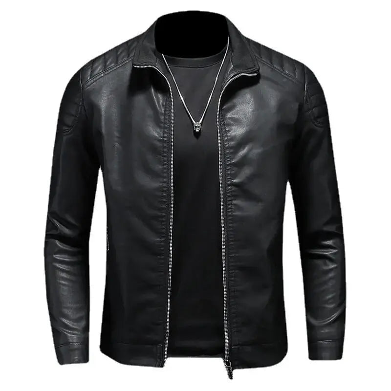 Chaqueta de cuero para moto para hombre