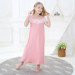 Girls Short Sleeve Pajama Dress