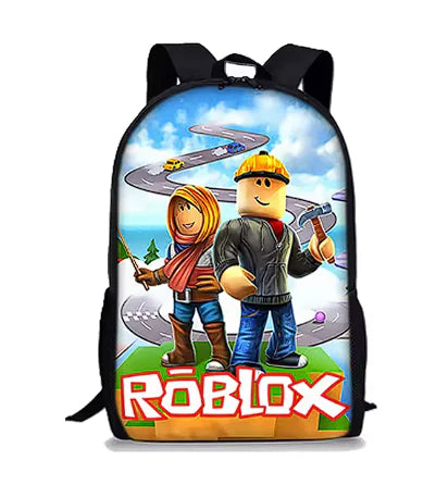 Mochila de Roblox con dibujos animados en 3D para niños