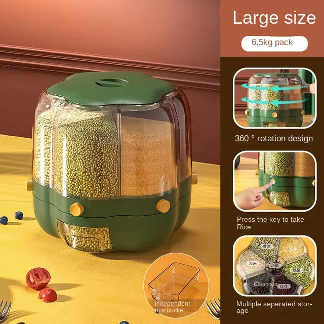 Contenedor de almacenamiento de cocina de gran tamaño para almacenar alimentos