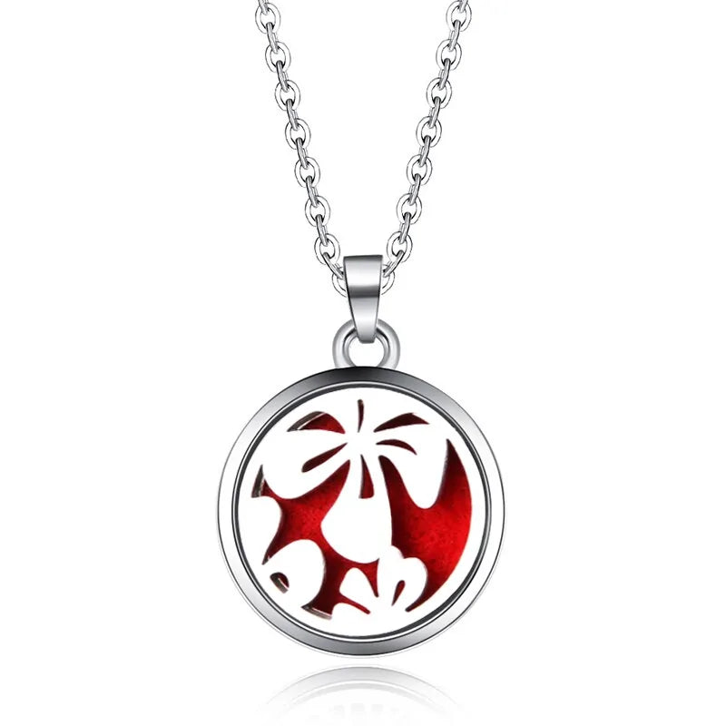 Collar con colgante de aromaterapia y difusor de aceites esenciales