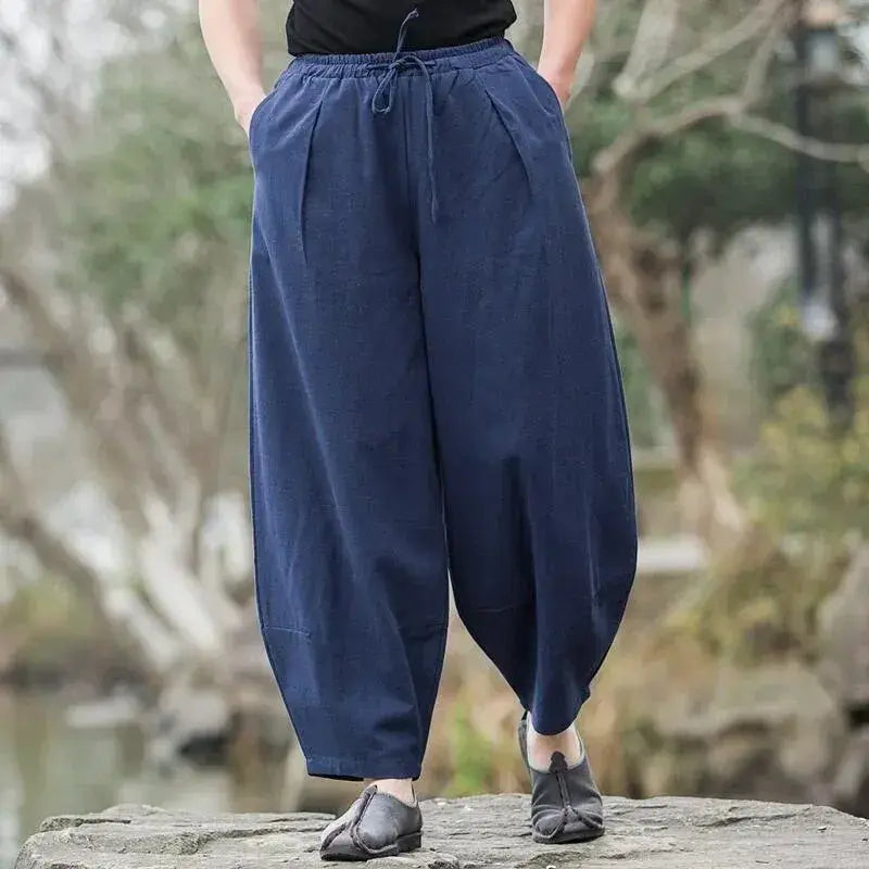 Pantalones deportivos de cintura alta para hombre