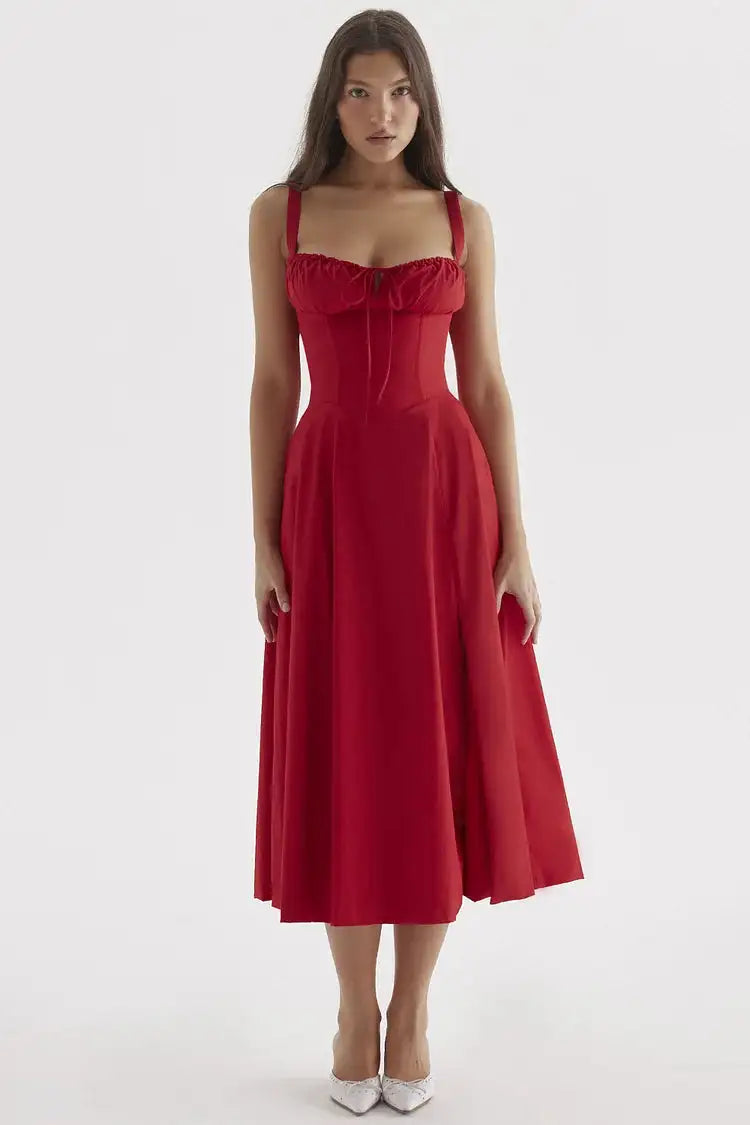 Vestidos plisados ​​vintage elegantes
