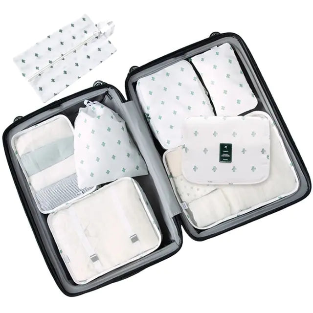 Organizador de viaje de gran capacidad, 8 piezas/juego