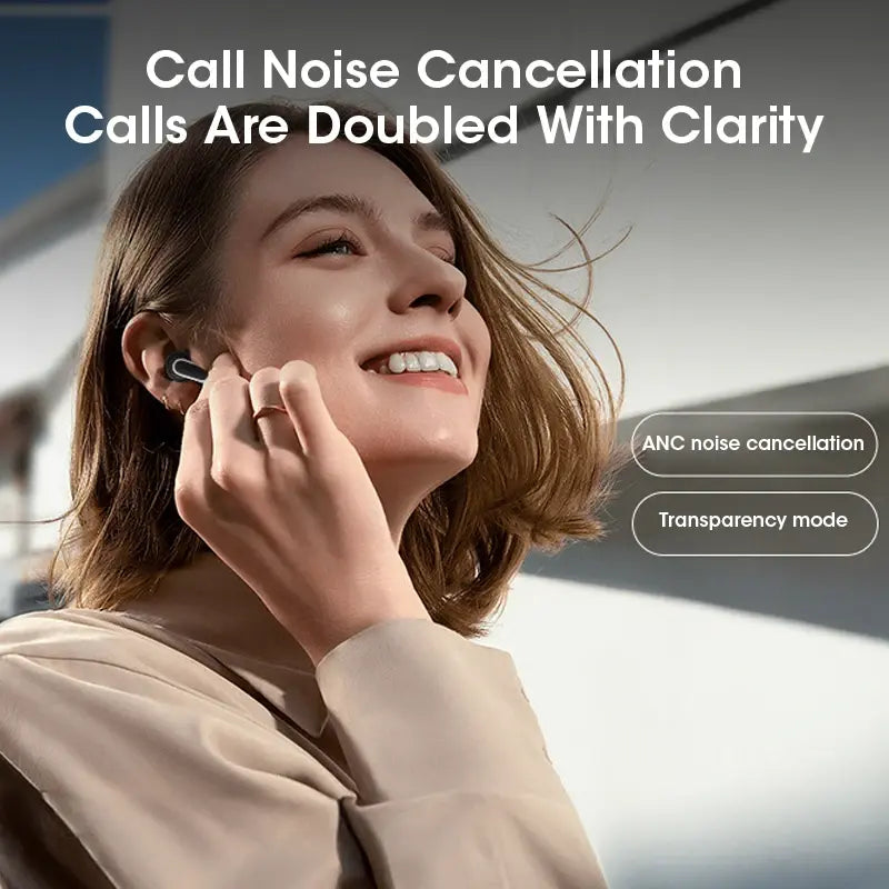 Auriculares inalámbricos con cancelación activa de ruido y pantalla táctil LED