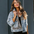 Chaqueta vaquera de manga larga para mujer