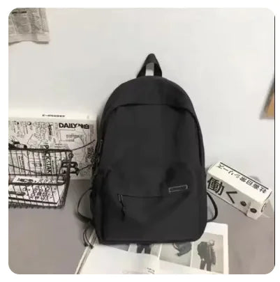 Mochila de nailon para portátil de gran capacidad y sencilla para mujer