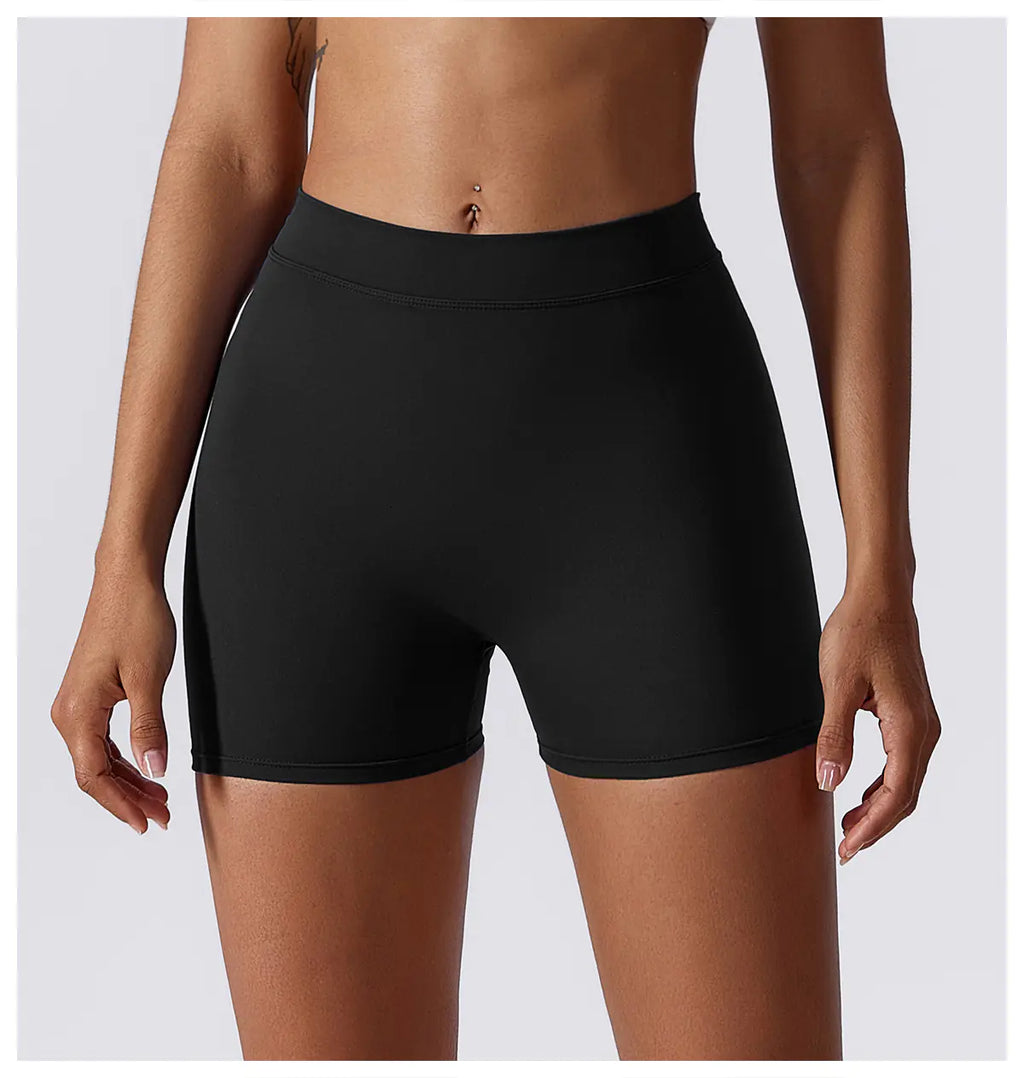 Pantalones cortos de yoga con cordón lateral