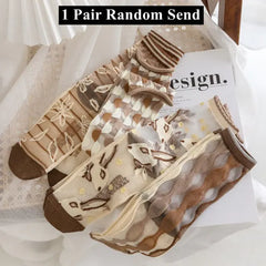 Novelty Harajuku Crystal Silk Socks