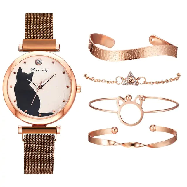 Conjunto de reloj de moda para mujer