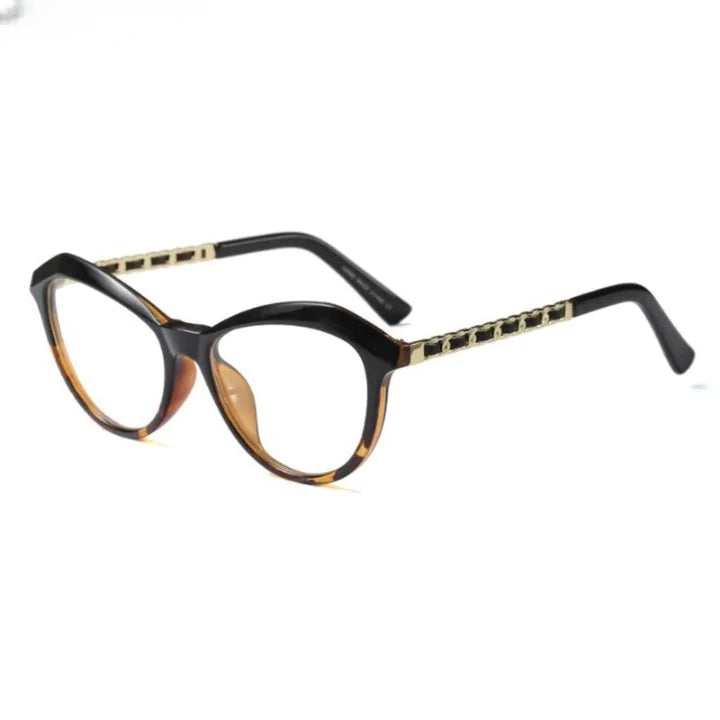 Gafas cuadradas de color caqui con forma de ojo de gato