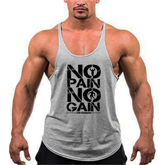 Camiseta sin mangas con tirantes para hombre, marca Gym, ropa de culturismo