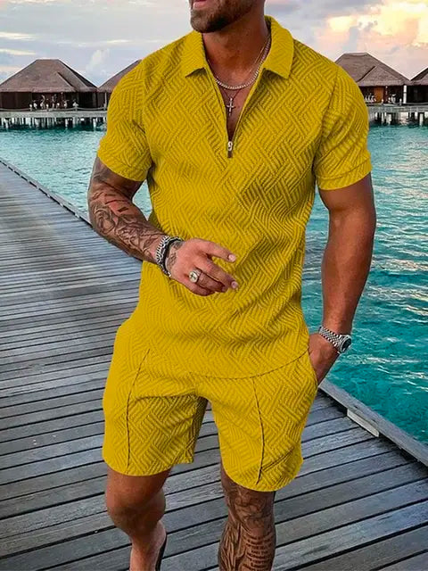 Conjunto deportivo informal de dos piezas para hombre de verano 2024