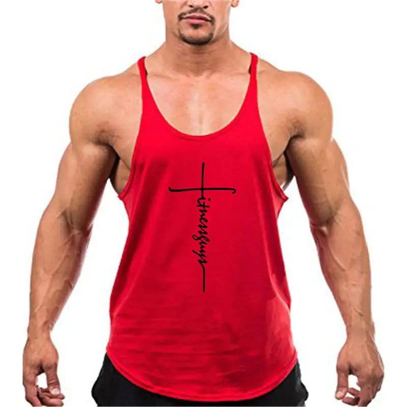 Camiseta sin mangas con tirantes para hombre, marca Gym, ropa de culturismo