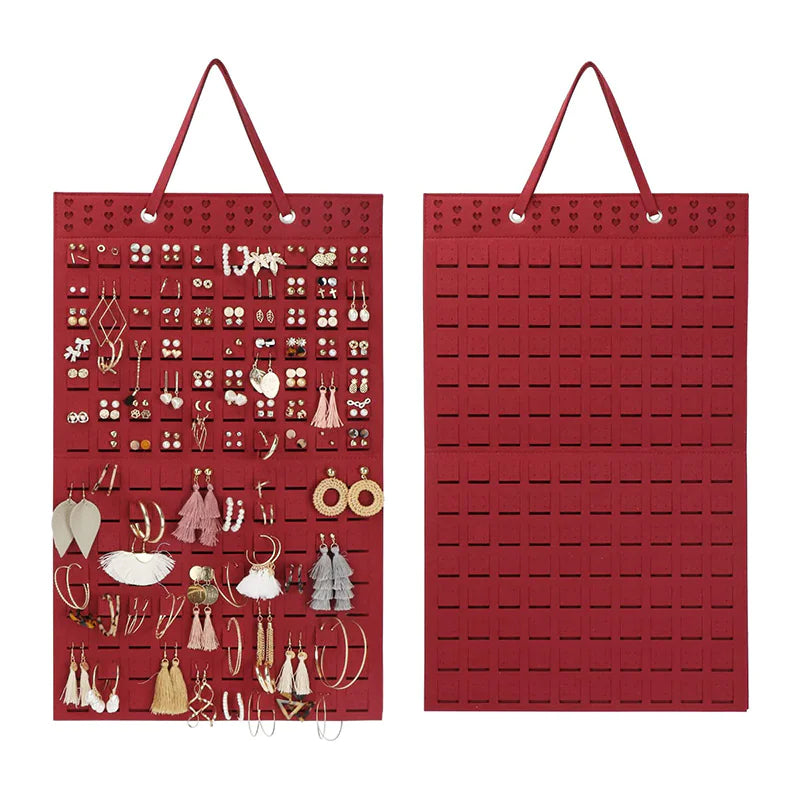 Organizador de joyas elegante: elegante organizador de pared para guardar collares, anillos, pendientes y pulseras