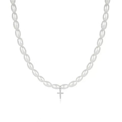 Sterling Silver French Millet Pearl Choker