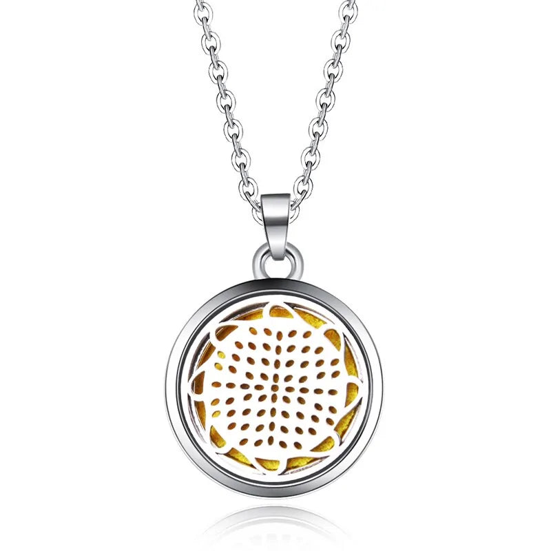 Collar con colgante de aromaterapia y difusor de aceites esenciales