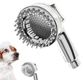 Dog Shower Attachment 2 In 1 Shower Hose Attachment Dog Bathing Soft Silicone Comb Teeth Ergonomic Grip For Dog Bath Accessories