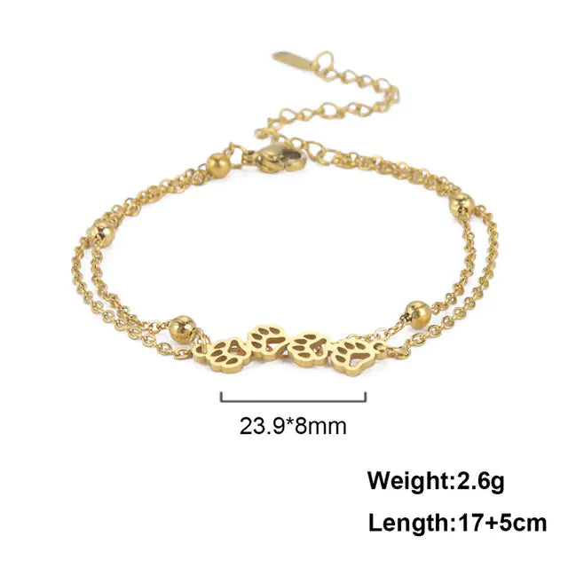 Pulsera de mano con forma de pata de animal