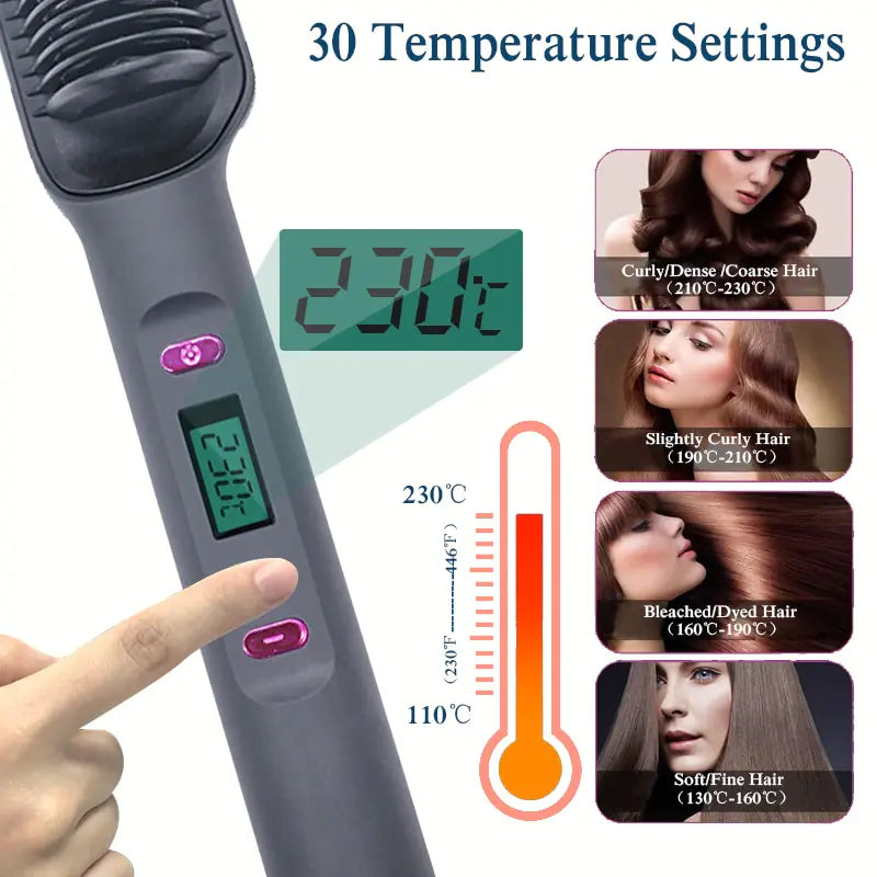 Peine para cabello liso de doble propósito