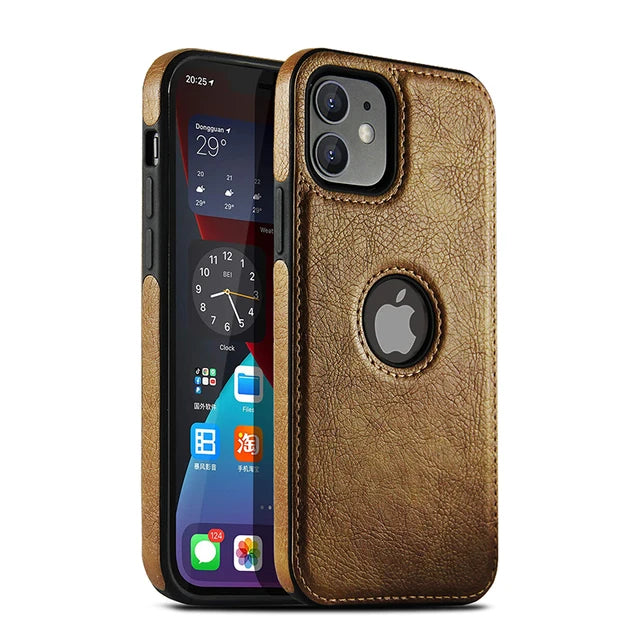 Funda de cuero de alta calidad para teléfono