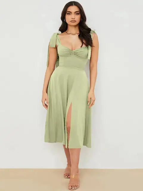 Vestido largo informal elegante de verano para mujer