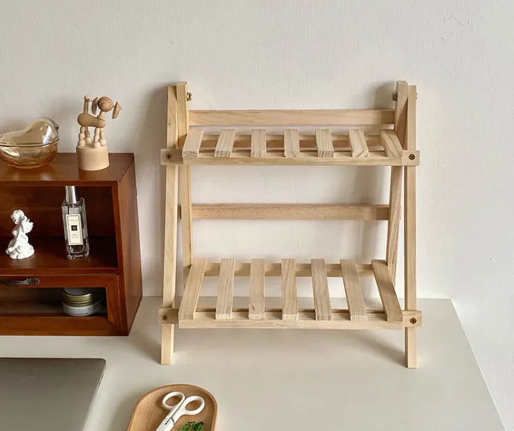 Estantería de madera minimalista para almacenamiento