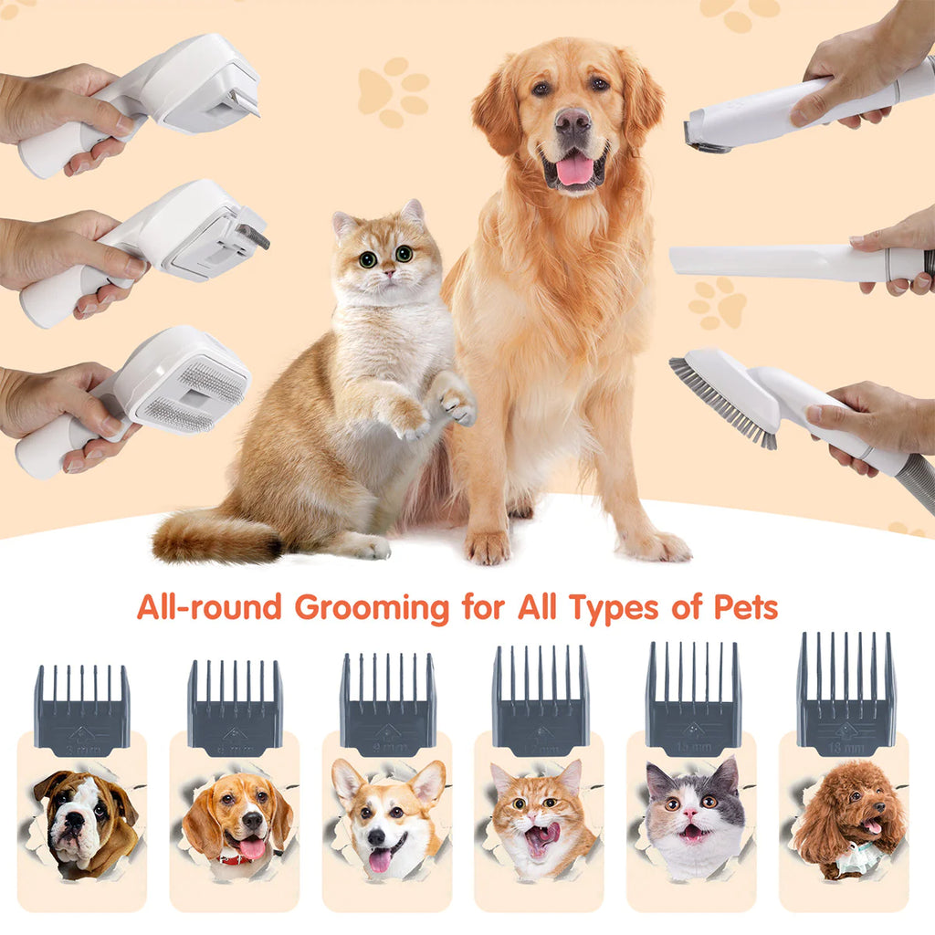 Pet Grooming Pro: máquina de succión y tijeras todo en uno para un cuidado del pelaje sin esfuerzo