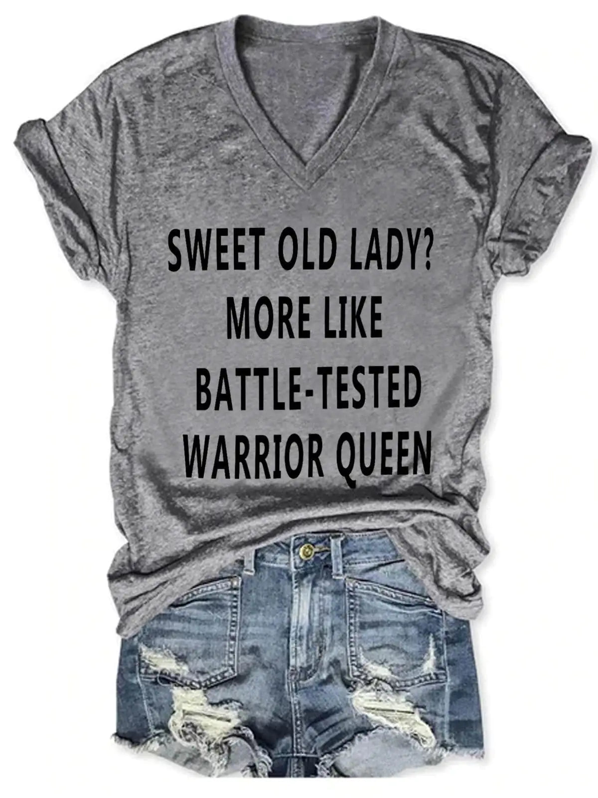 Camiseta con estampado "Sweet Old Lady" para mujer