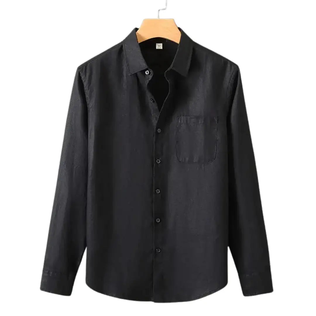 Camisa de algodón de manga larga para hombre de East Rain