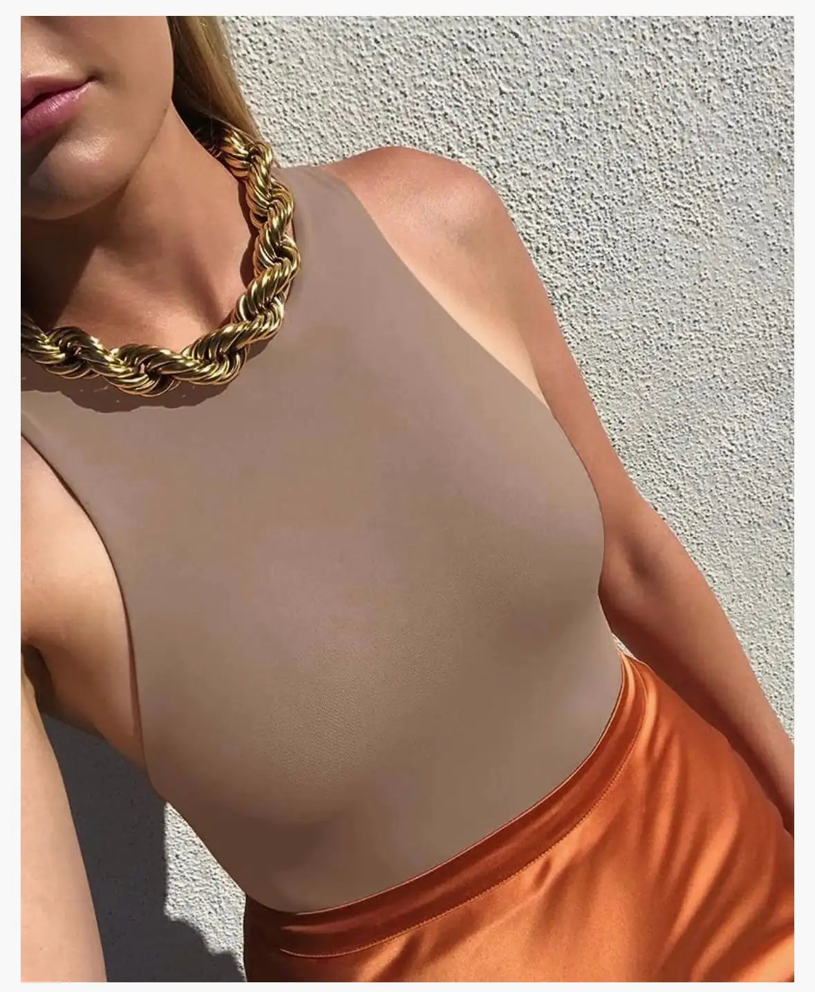 Traje de baño sexy sin mangas con espalda de nadador para mujer