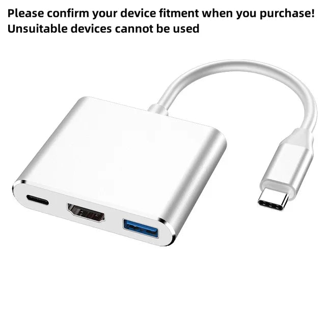 Concentrador USB-C 3.0 3 en 1