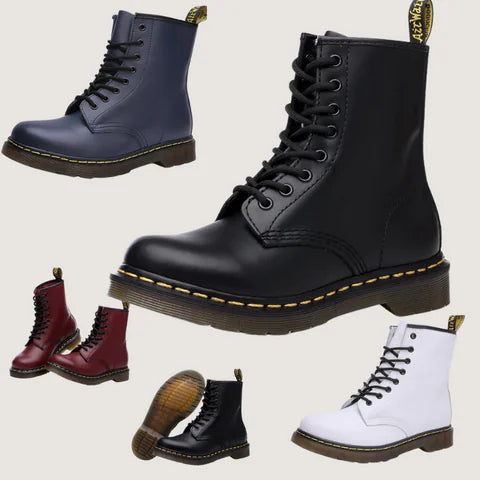 Botas de cuero con suela gruesa