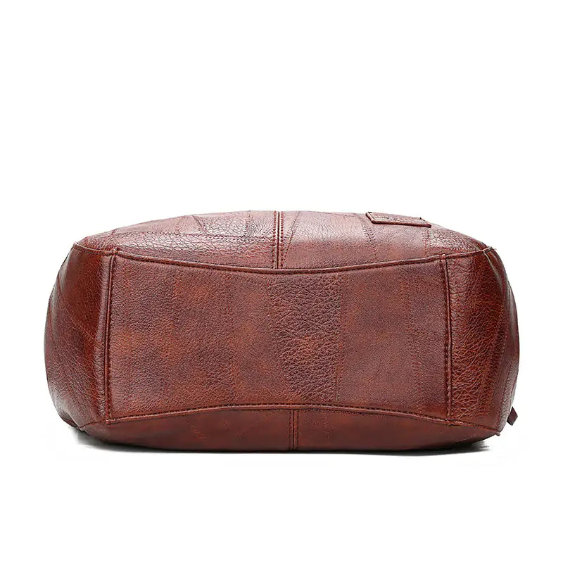 Bolso de mano vintage de piel sintética para mujer