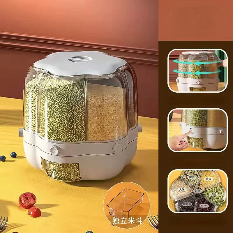 Contenedor de almacenamiento de cocina de gran tamaño para almacenar alimentos