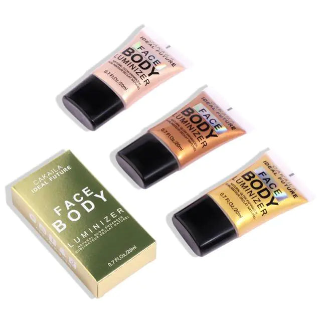 Maquillaje corrector con brillo corporal de 3 colores