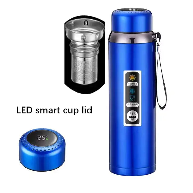 Termo inteligente con pantalla LED y filtro de té