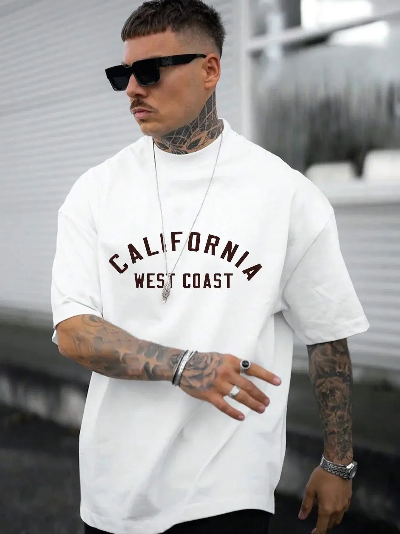Camiseta de verano nueva moda para hombre con estampado de letras en inglés