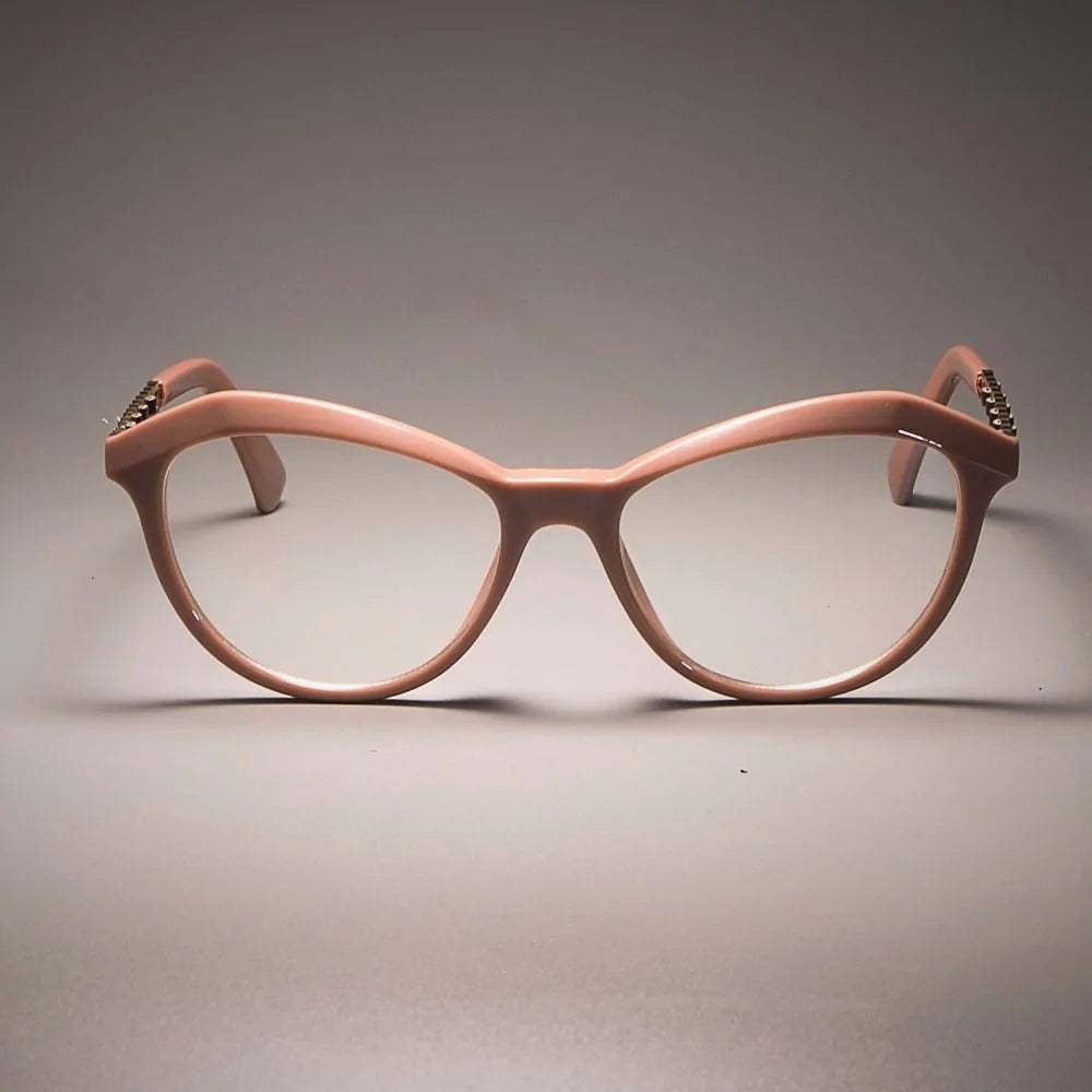 Gafas cuadradas de color caqui con forma de ojo de gato